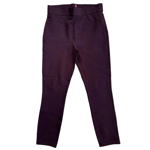SPANX Pants - Spanx The Perfect Ankle Pant Womens Sz L Leggings Plum Purple Pull On Stretch